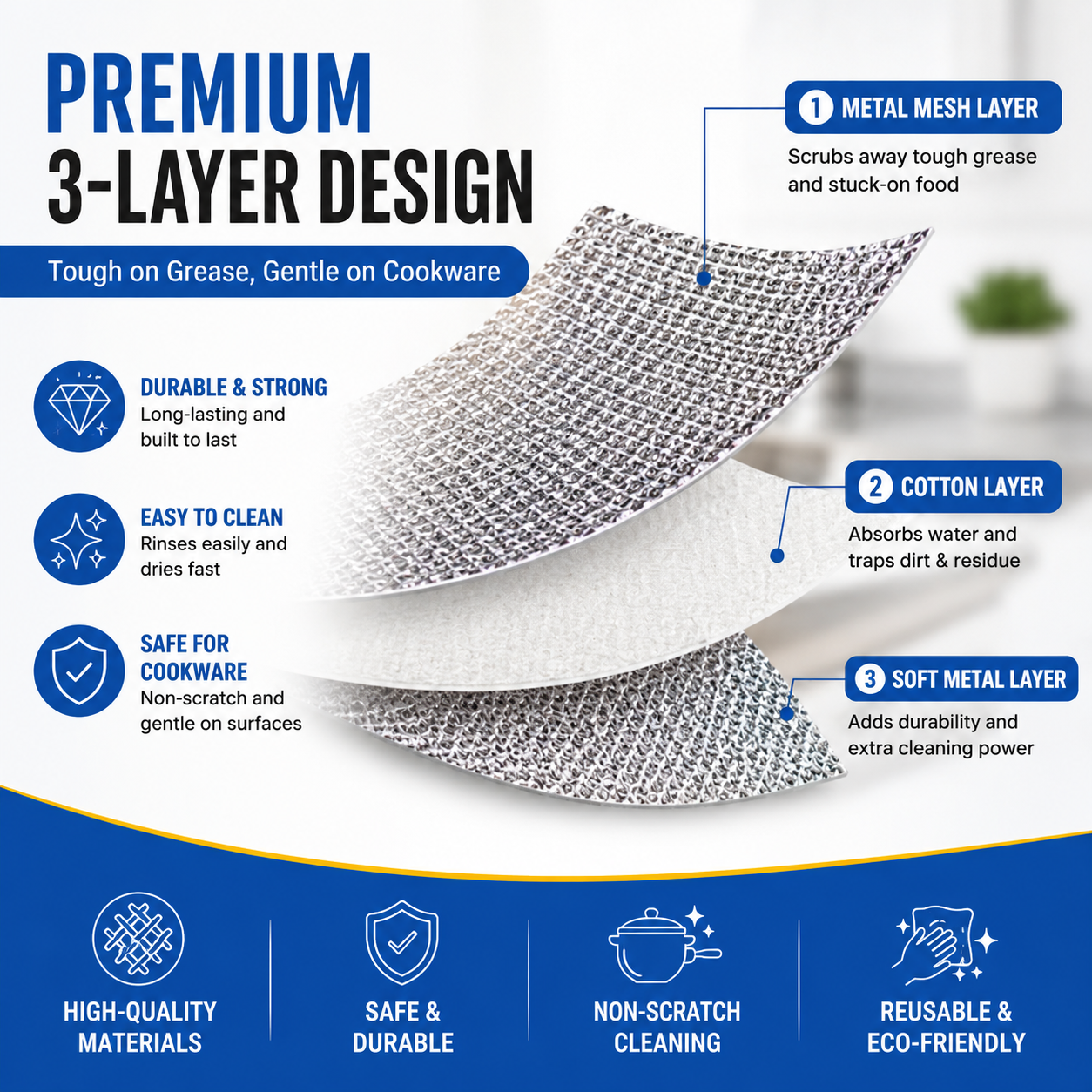Multipurpose Wire Dishwashing Cleaning Rag | ⏰ Limited Period Offer ⏰