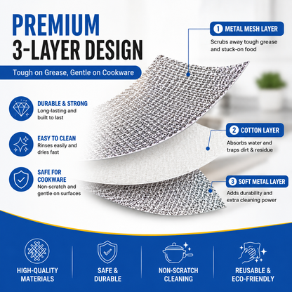 Multipurpose Wire Dishwashing Cleaning Rag | ⏰ Limited Period Offer ⏰